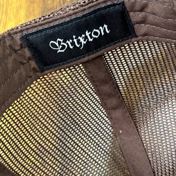 Brixton Manufacturing Co Trucker Hat Skater Skateboard Mesh Snapback Brown Cap - Picture 7 of 13